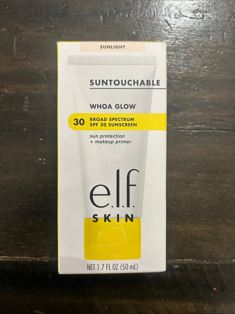 ELF Skin SUNT0UCHABLE Whoa Glow SPF 30 Sunscreen - White & Yellow